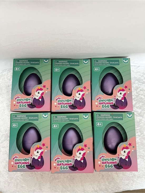 Keycraft Other - Lot of 6 Mini Unicorn Hatching Egg Toys Purple Kids Party Favors Ages 4+ Kids